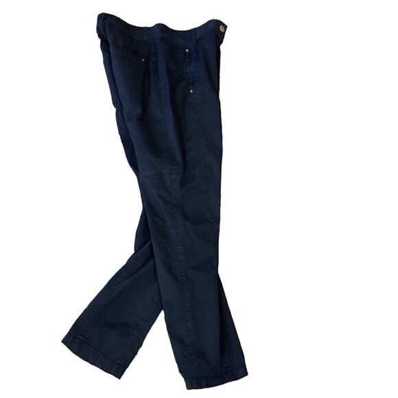 Chico's Black Cotton Spandex Black Chino Pant Zip Pocket Sz 000 XS/0 #287i - Picture 3 of 9